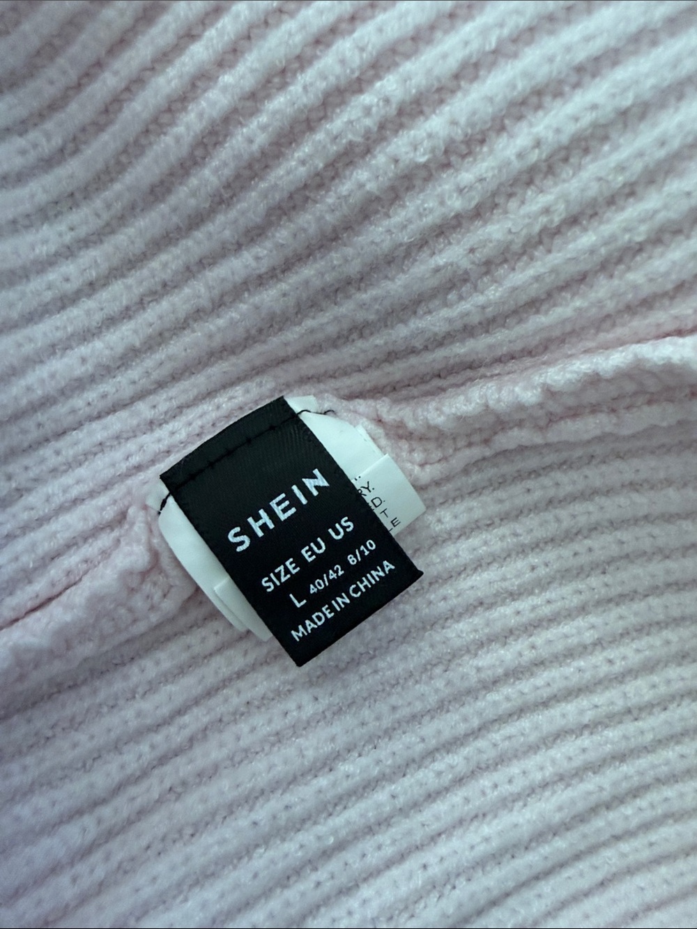 SHEIN Light Pink Ribbed Knit Two-Piece Set - Picture 5 of 5